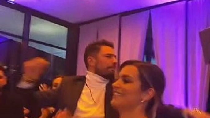 Mariage de Carla Moreau et Kevin Guedj, ex-candidats des "Marseillais", à Courchevel en janvier 2022.