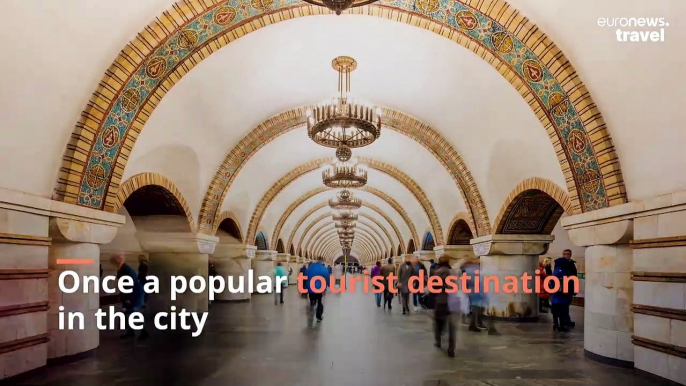 Ukraine war: Europe's 'most impressive metro station' becomes bomb shelter