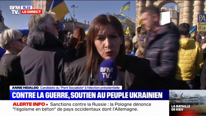 Pour Anne Hidalgo, "il faut aller plus loin dans les sanctions prononcées" contre la Russie