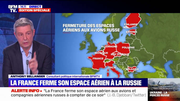 La France ferme son espace aérien "aux avions et compagnies aériennes russes"