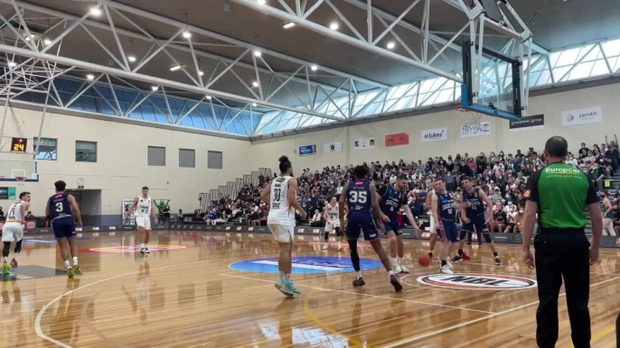 JackJumpers' Josh Adams shoots a 3-pointer