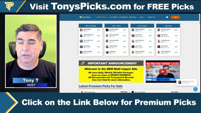 Live Expert NBA NCAAB Picks - Predictions, 2/10/2022 Best Bets, Odds & Betting Tips | Tonys Picks