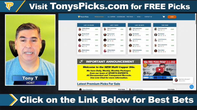 Live Expert NBA NCAAB Picks - Predictions, 2/11/2022 Best Bets, Odds & Betting Tips | Tonys Picks