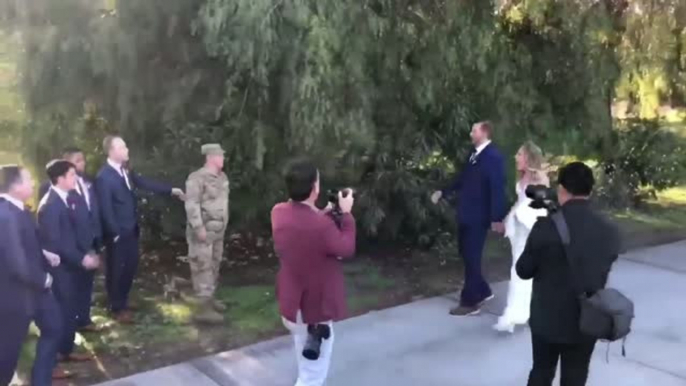 Soldier Deployed Overseas Surprises Best Friend On Wedding Day | Happily TV