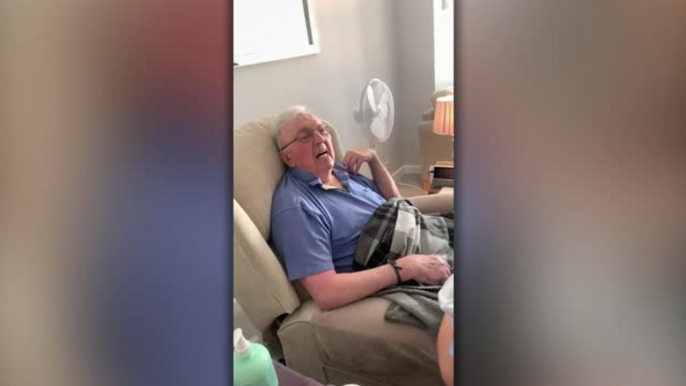 Grandfather With Dementia Surprised With Pillow Of Late Wife | Happily TV