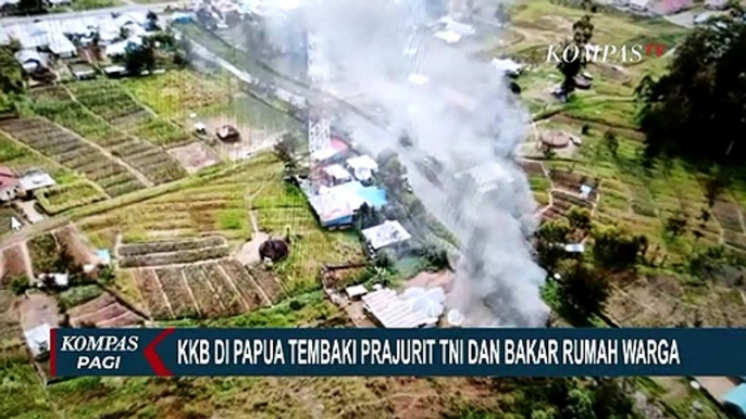 KKB Papua Tembaki Prajurit TNI dan Bakar Bangunan di Permukiman Warga