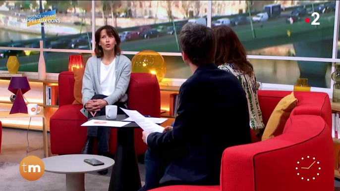 Sophie Marceau dans l'émission "Télé Matin", sur France 2.