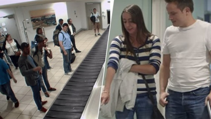 Ces voyageurs attendaient leurs bagages sur ce carrousel d'aéroport...ils ont eu une sacrée surprise !