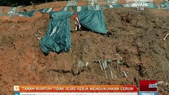 Tanah runtuh tidak jejas kerja mengukuhkan cerun