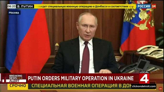 Russia President Vladimir Putin orders military operation in Ukraine