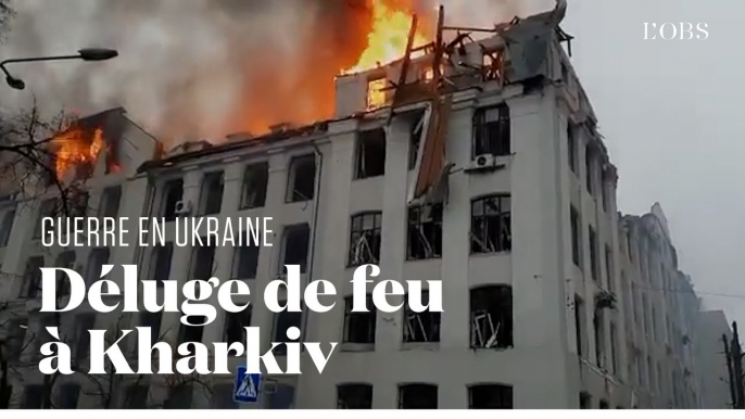 Les images impressionnantes des bombardements qui détruisent la ville de Kharkiv en Ukraine