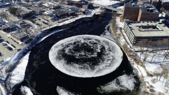 You Won't Believe Your Eyes When You See This Incredible Ice Disc Spinning On Itself