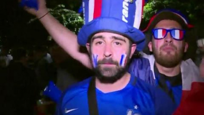 Euro 2016: Fans celebrate France 2-1 victory over Romania