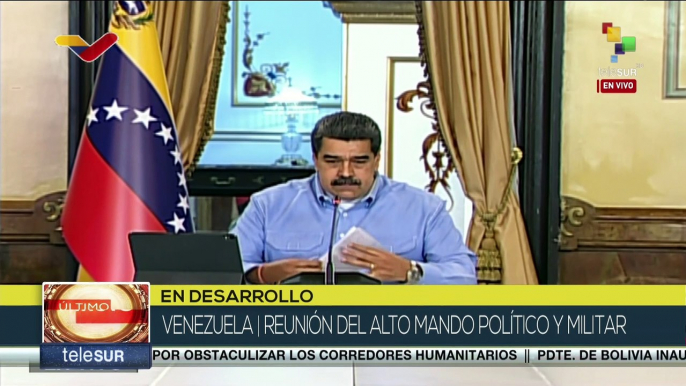 Reunión conjunta entre el Presidente Nicolás Maduro y alto mando político militar