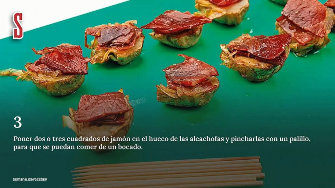 Vídeo Receta: Alcachofas fritas con jamón, por Belén Esteban