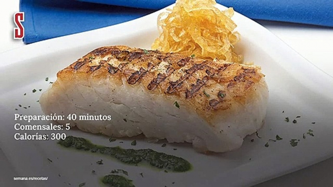 Vídeo Receta: Lomos de merluza a la plancha con cebolla confitada