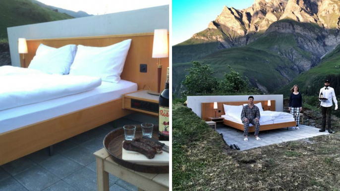 Null Stern Hotel (Suisse) : le seul hôtel "Zéro Etoile" qui vous fait dormir dehors en plein dans les Alpes