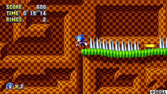 Sonic Mania : faux bug Green Hill Zone Acte 1