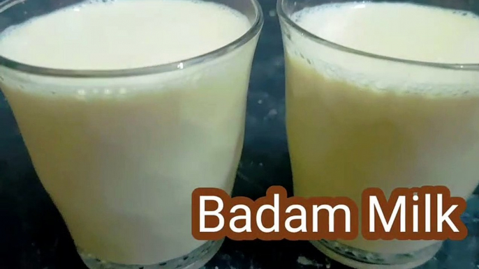 Badam Milk Recipe I Almond milk I Badam Milk Shakes I Milk Badam by Safina Kitchen