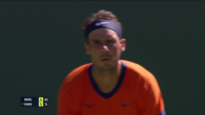 Nadal v Evans | ATP Indian Wells | Match Highlights