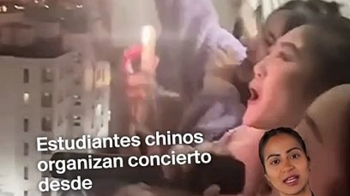 Estudiantes chinos organizan concierto desde la ventana por nueva ola de COVID