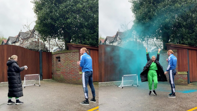 'Soccer player brings his love for the sport into his baby's gender reveal'