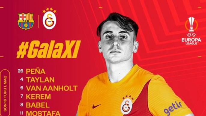 SONDAKİKA! Galatasaray Barcelona ilk 11'ler açıklandı mı? GS Barca kadrosu belli oldu mu? Yedekte kimler var? Gomis ilk 11'de mi?