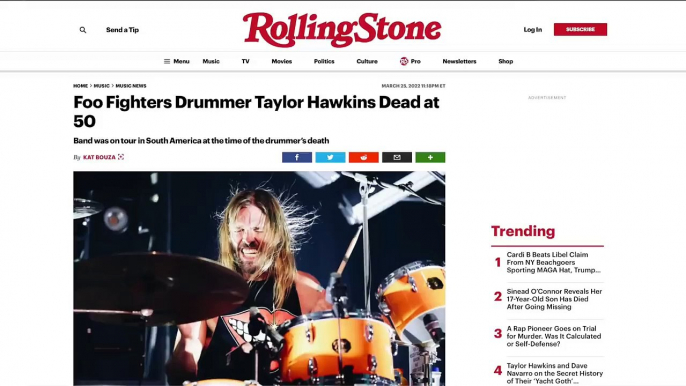 RIP Taylor Hawkins - A HUGE LOSS - Cause of death- Future of Foo Fighters-