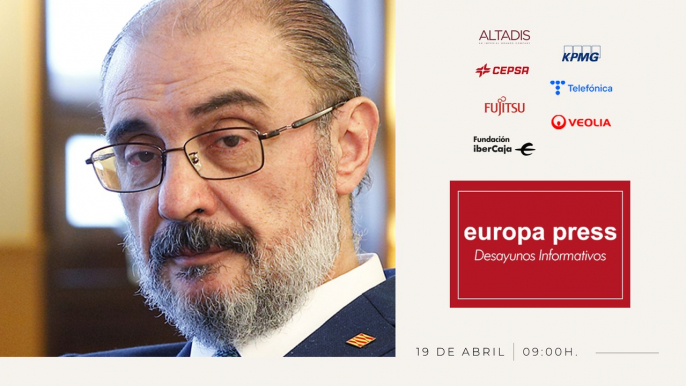 Desayuno Informativo Europa Press presidente del Gobierno de Aragón, Javier Lambán