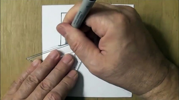 Drawing Spiral Stairs - How to Draw 3D Caracole - Anamorphic Corner Art - Vamos