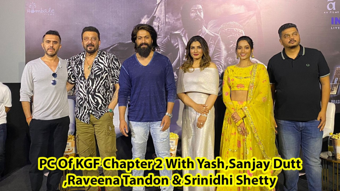 PC Of KGF Chapter 2 With Yash,Sanjay Dutt,Raveena Tandon & Srinidhi Shetty