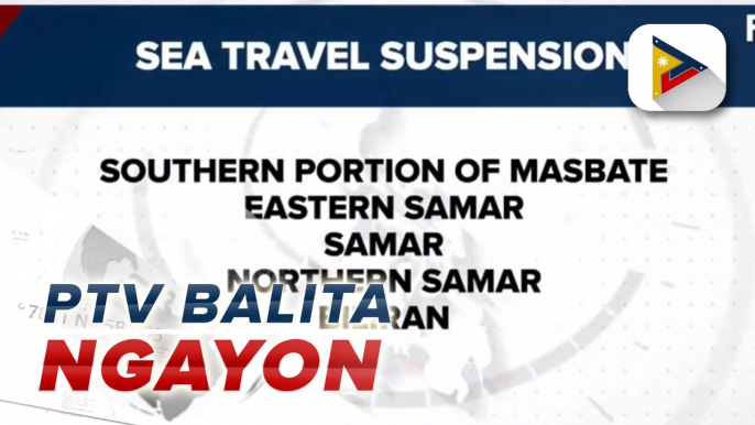 Sea Travel sa mga lugar na nasa ilalai ng signal no. 1, suspendido pa rin