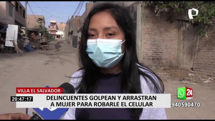 ¡Delincuencia imparable en VES!: arrastran y golpean a mujer para robarle su celular