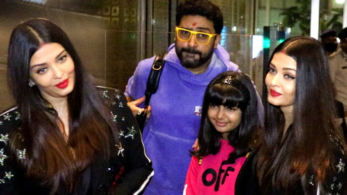 Aishwarya Rai, Abhishek Bachchan With Daughter Aaradhya Leave For Cannes 2022