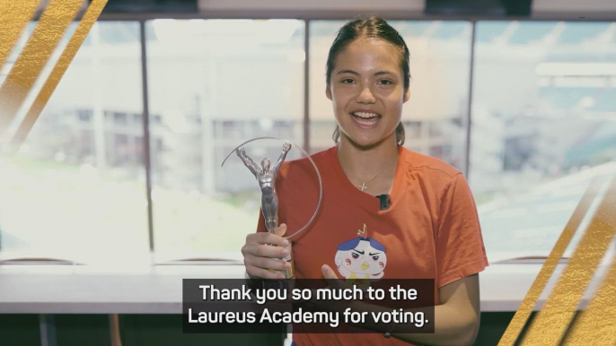 Emma Raducanu wins 2021 Laureus Breakthrough of the Year Award