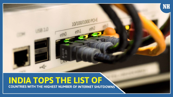 India tops the list of countries with the highest number of internet shutdowns