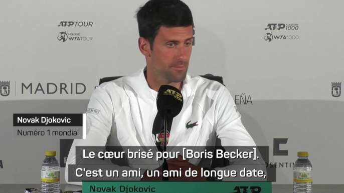 ATP - Madrid 2022 - Novak Djokovic : "It breaks my heart for Boris Becker..."