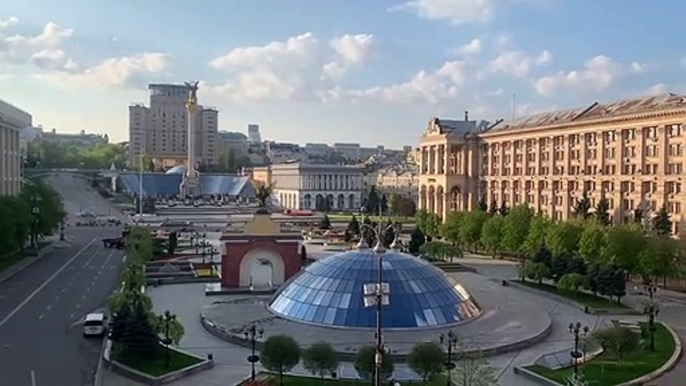 Kyiv. Hino nacional ucraniano ecoou esta manhã na Praça da Independência