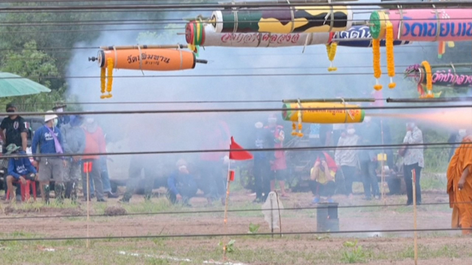 Rocket-firing competition resumes for first time in Thailand since pandemic began