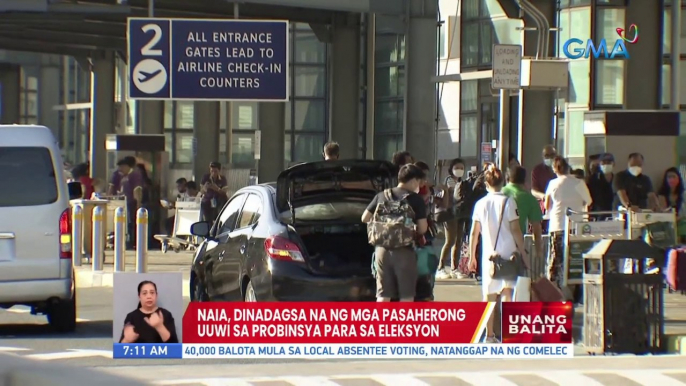 NAIA, dinadagsa na ng mga pasaherong uuwi sa probinsya para sa eleksyon | UB