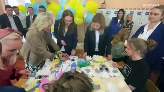 Jill Biden et Justin Trudeau en visite en Ukraine