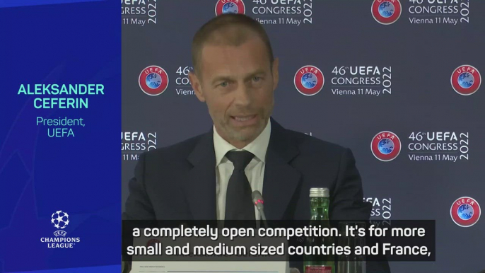 Fans welcoming Champions League expansion claims UEFA President