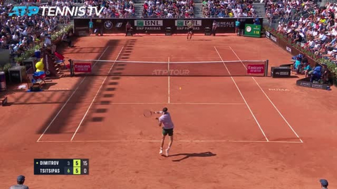 Rome - Tsitsipas de haute lutte contre Dimitrov