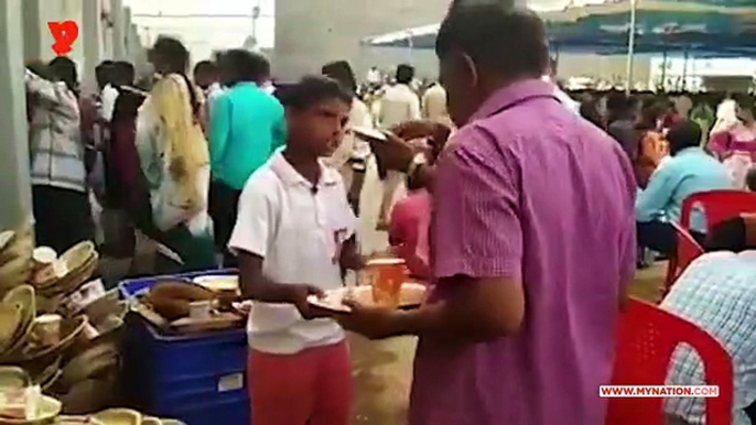 Siddaganga Mutt devotee food plate MyNation