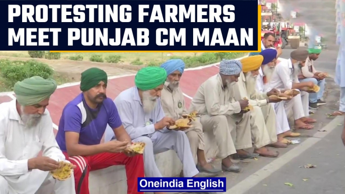 Chandigarh: Protesting farmers meet Punjab CM Bhagwant Maan | Oneindia News