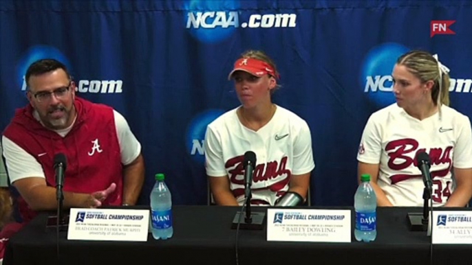 Alabama softball after 3-0 win over Chattanooga in NCAA Tournament