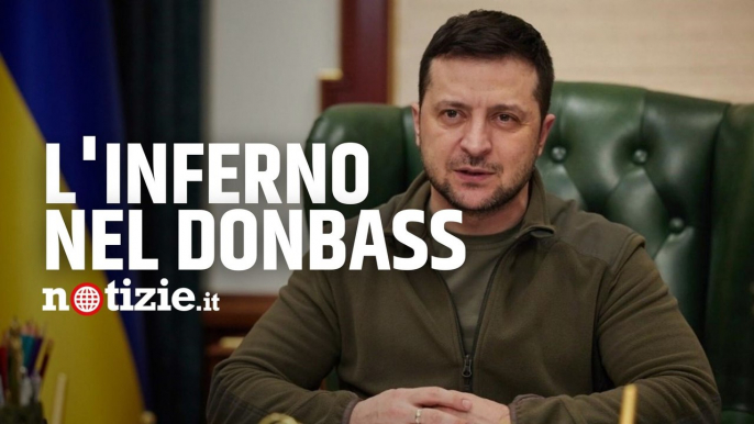 Guerra Russia-Ucraina, Zelensky: "Nel Donbass è l'inferno, vogliono uccidere più ucraini possibile"