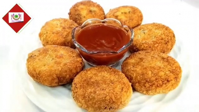 Crispy Stuffed Potato Cutlets _ Mayo Chicken Stuffed Potatoes Aloo k kabab _AlooTikki Recipe