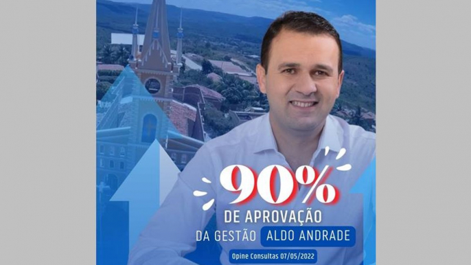 Gestão de Aldo Andrade é aprovada por 90% da população do município de Bernardino Batista