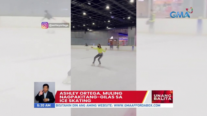 Ashley Ortega,  muling nagpakitang-gilas sa ice skating | UB